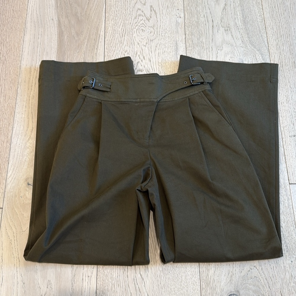 Express High Waisted Side Buckle Belt Wide Leg Pant in Size 2 - Picture 8 of 13
